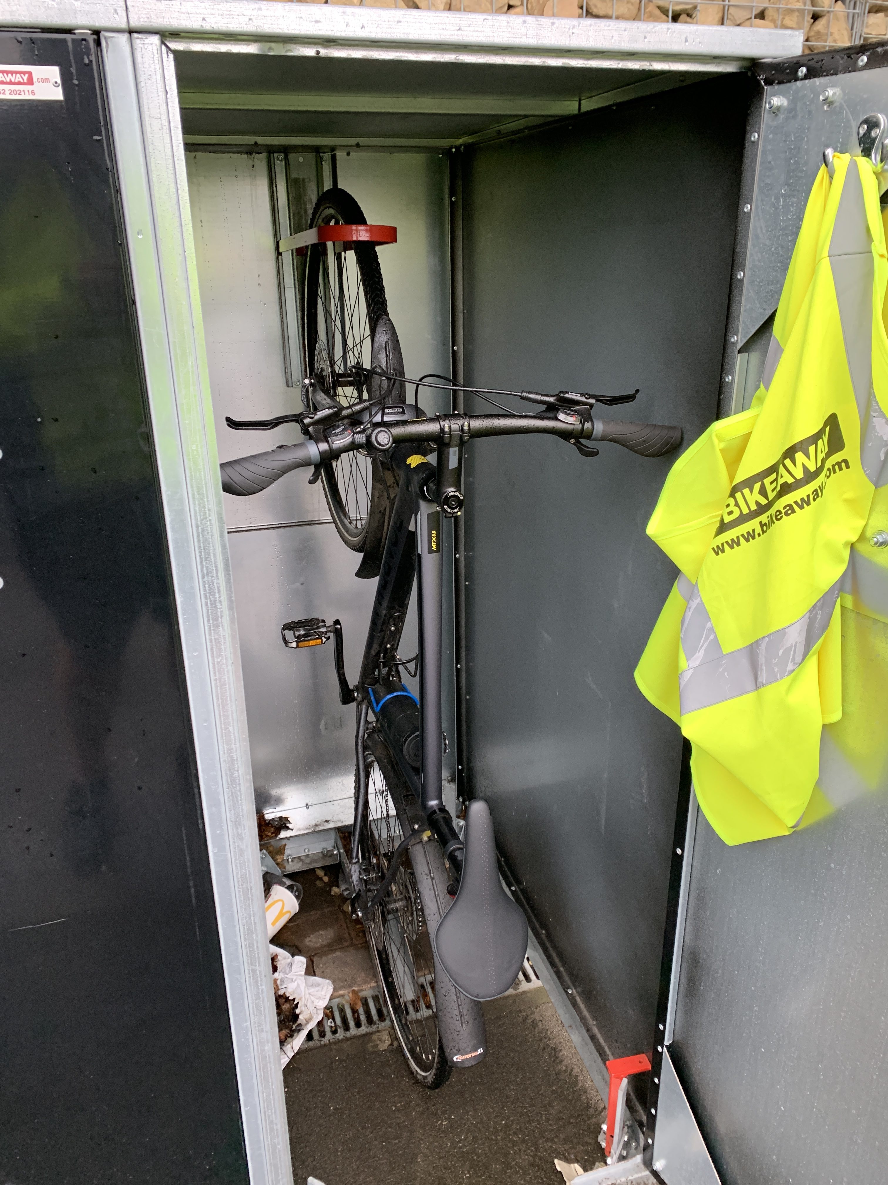 The DMC has excellent bike lockers so you can leave your bike securely locked away (and dry)