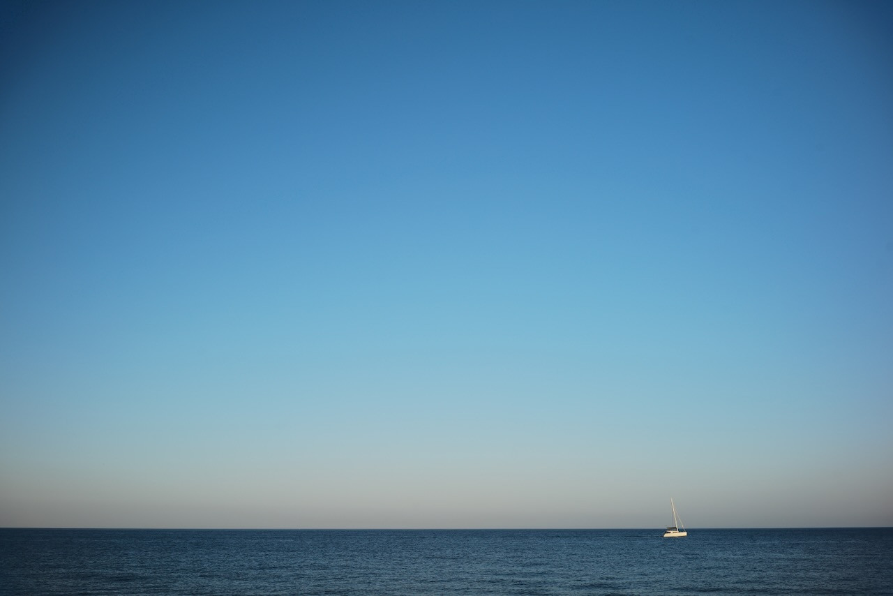 A boat in the sea