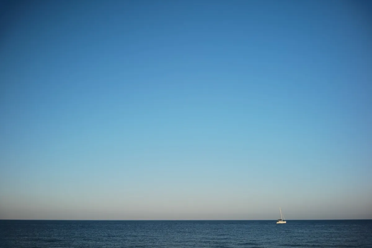 A boat in the sea